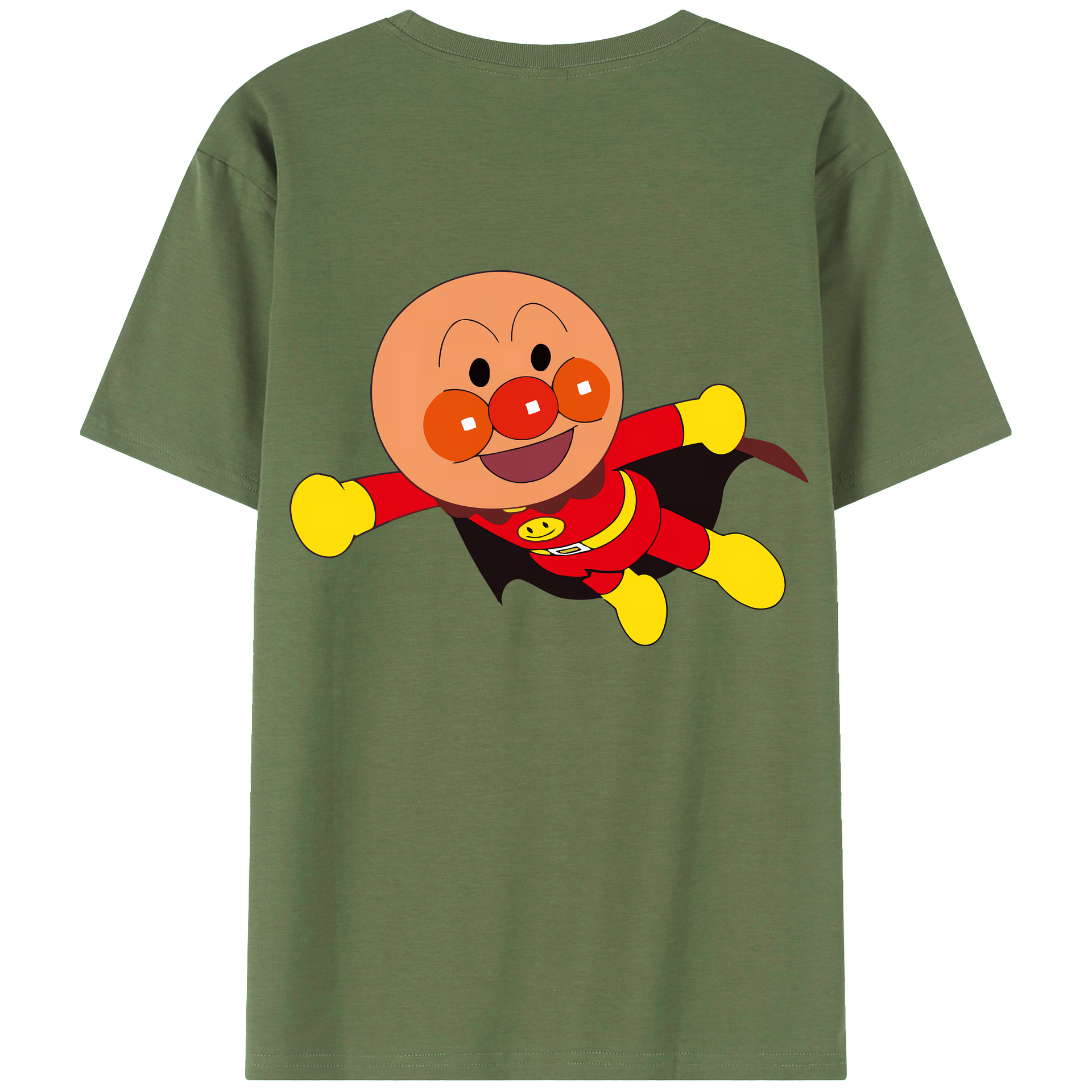 （画像用） アンパンマン Anpanman 綿100％ メンズ半袖Tシャツ（バックプリント） 通気性